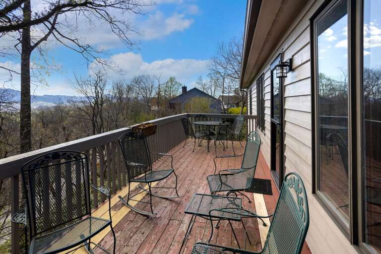 Plenty of Seating on Back Deck with Beautiful Mountain Views