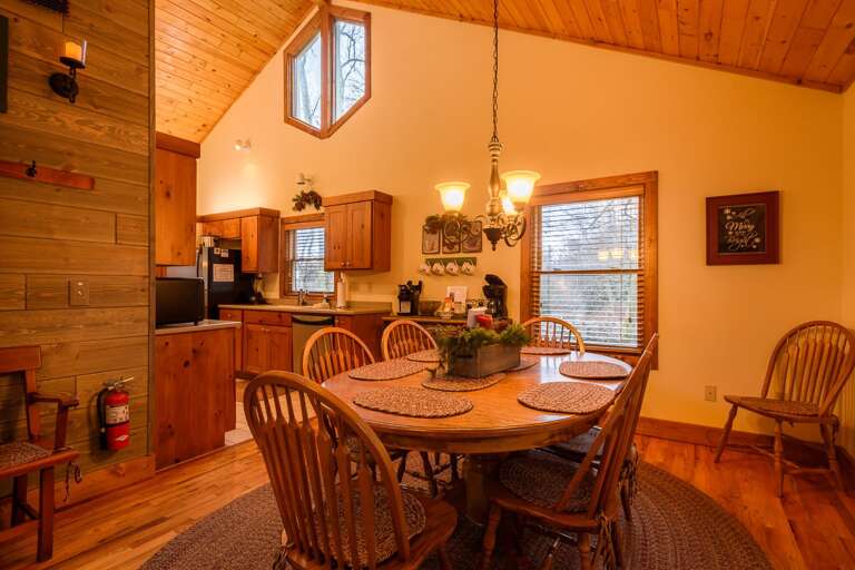 Appalachian Breeze Dining Table seats up to 8 people