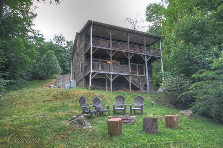 Appalachian Breeze Looking at House from Back Yard