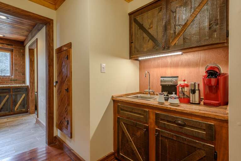 Coffee Bar between Kitchen and Dining Room