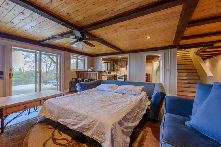 Queen Sleeper Sofa in Downstairs Den