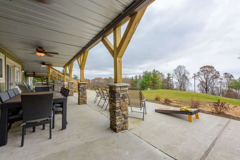 Rear Lower Courtyard with Outdoor Dining Area