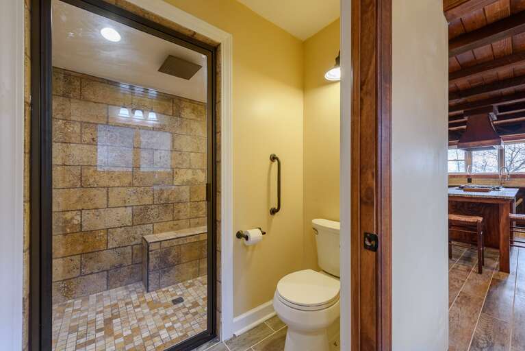 Steam Shower in Full Handicap-Friendly Bathroom