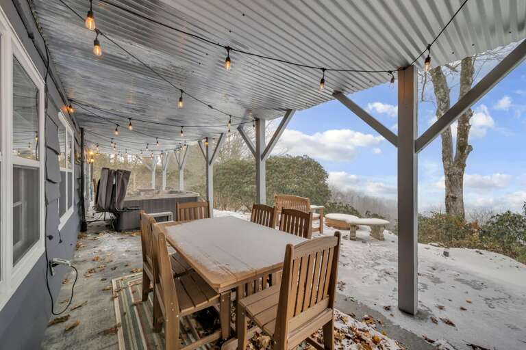 Lower Level Outdoor Dining Area and Hot Tub