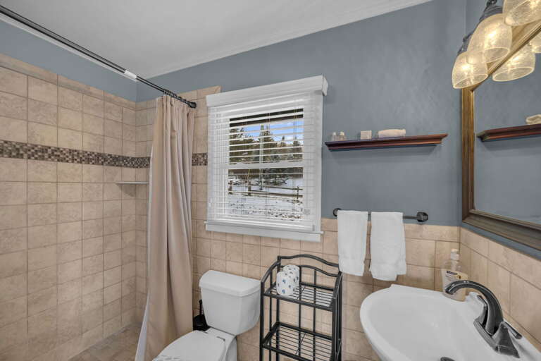 Private Master Bathroom, Custom Tile, Burnished Bronze