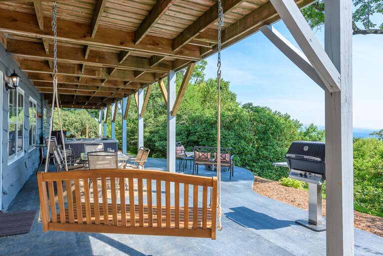 Swing, Grill, and Lots of Seating on Lower Porch Swing, Grill, and Lots of Seating on Lower Porch