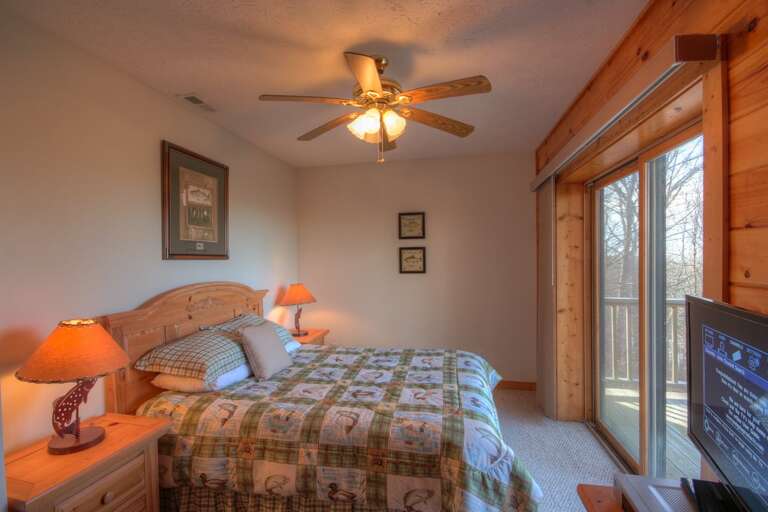 Downstairs Queen Bedroom with HDTV