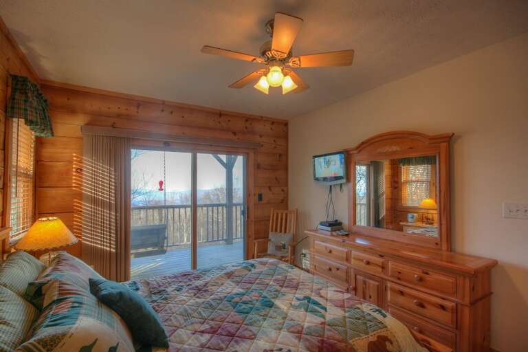 Main Floor Queen Bedroom with HDTV and DVD Player