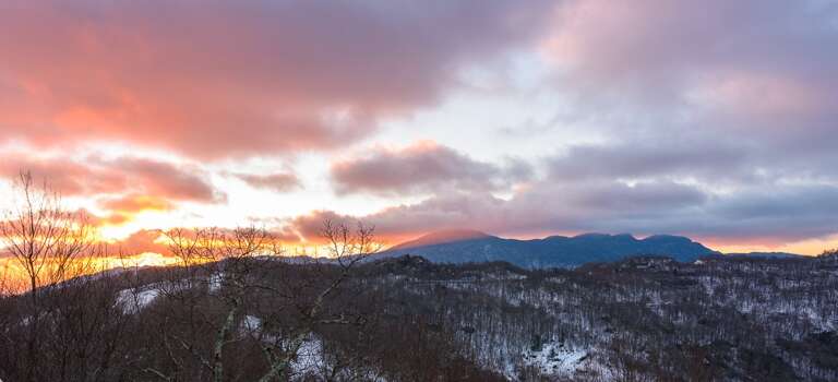 Breath-taking Winter Sunrise from Deck at Bear The View