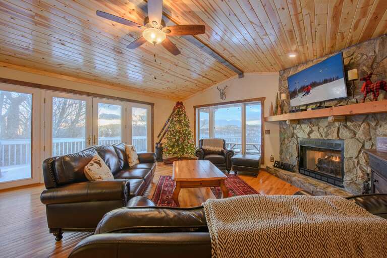 Comfy Leather Furniture in the Living Room