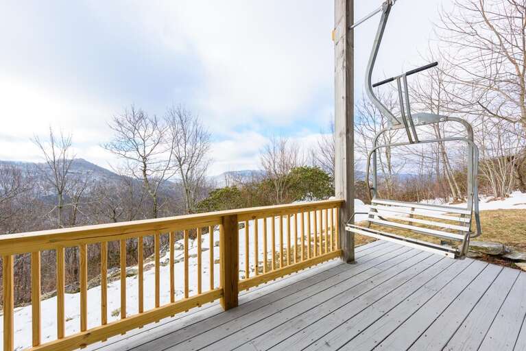 Rear Lower Deck with repurposed Chair Lift Seat