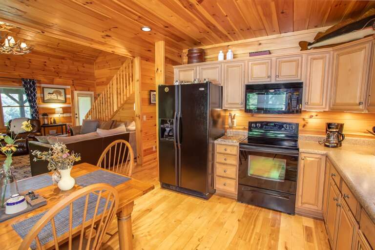 Open concept kitchen with lots of counter space