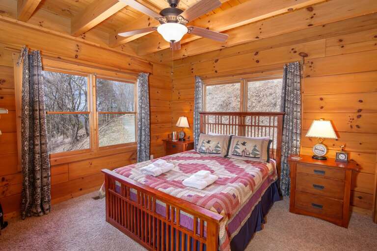 Main Level Queen Bedroom with HDTV