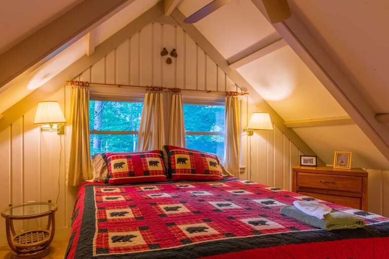 Benzine Farm King Bed in Loft with Half Bath