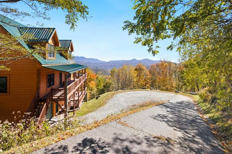 Driveway and Parking Lot of Big Bear Cabin