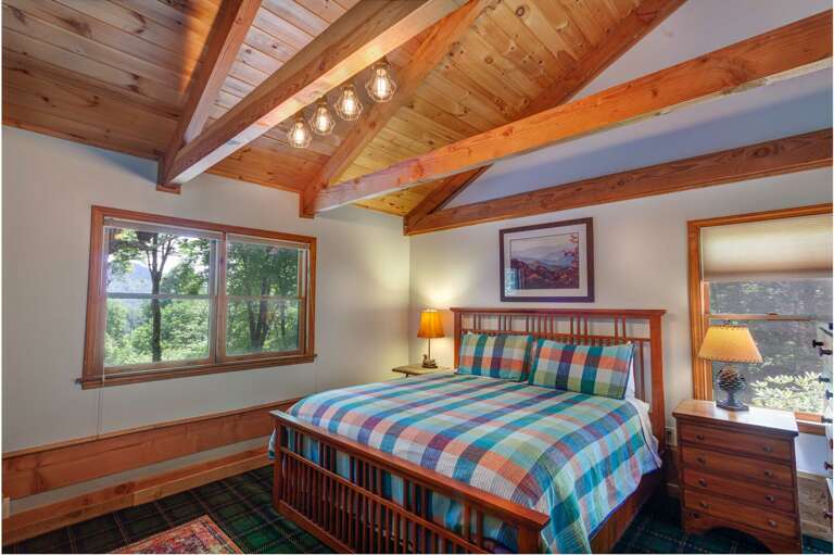 Upstairs King Bedroom with Mountain Views