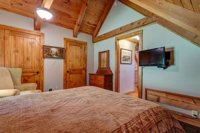 Upstairs Queen Bedroom with HDTV