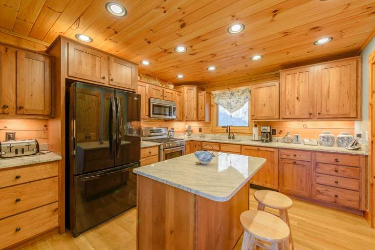 Kitchen with Island, Granite Counter tops
