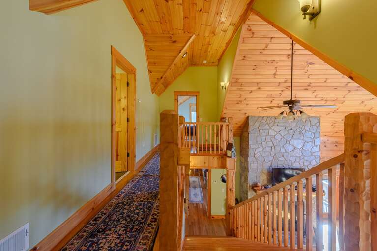 Upstairs Hallway flanked by Queen Bedrooms