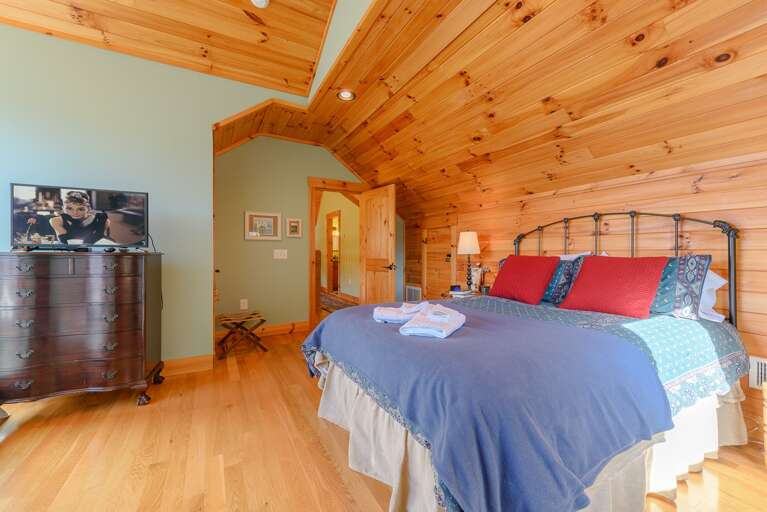 Upstairs second Queen Bedroom with HDTV