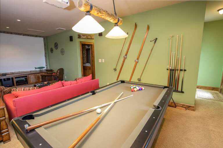 Pool Table Looking into Theater Area