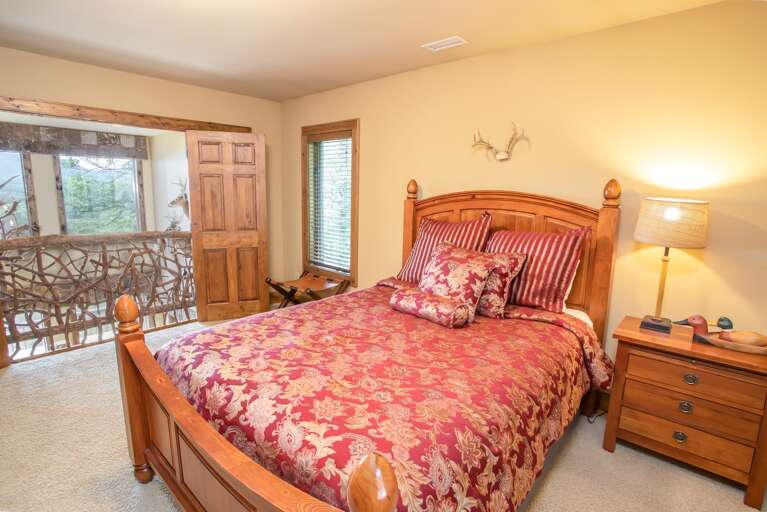 Upstairs Queen Bedroom Overlooking the Main Level