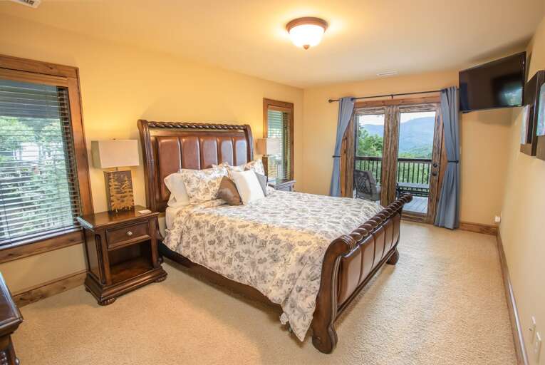 Upstairs Queen Bedroom with Private Balcony