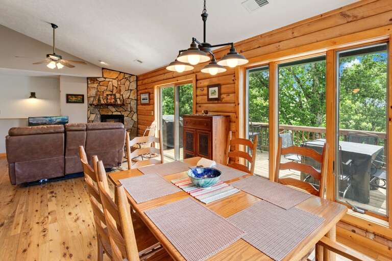 Dining Table adjacent to Living Room, Outdoor Grill and Dining Table