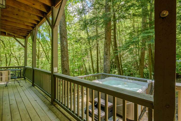 Lower Level Deck opens onto Hot Tub Deck Lower Level Deck opens onto Hot Tub Deck