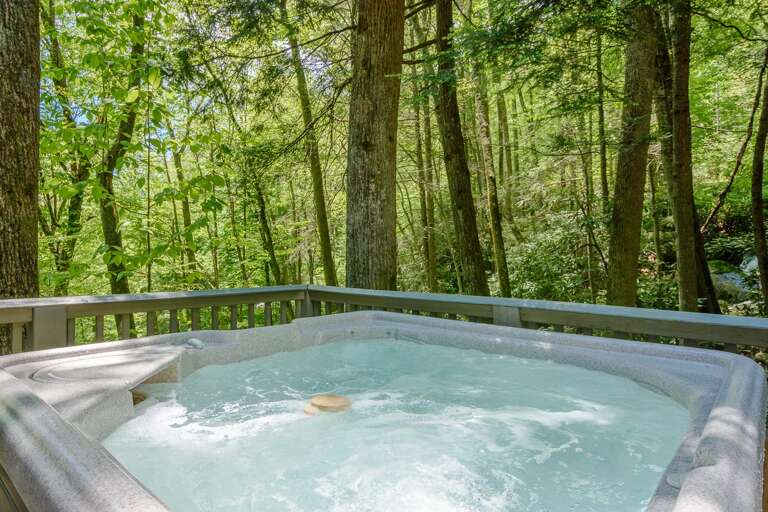 Relax in Hot Tub while listening to Boulder Falls Relax in Hot Tub while listening to Boulder Falls