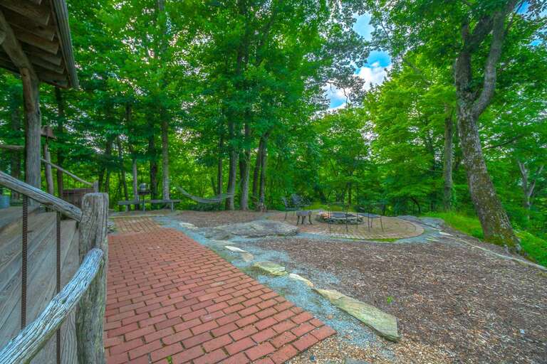 View from House Toward Fire Pit