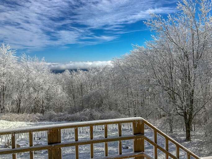 Winter view from the deck