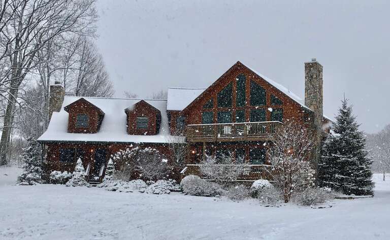 Camelot Lodge in the snow Camelot Lodge in the snow