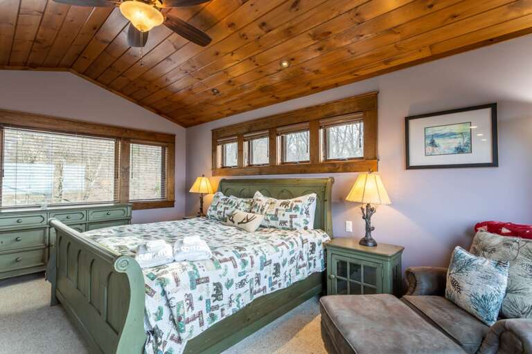 Comfortable Chair and Ottoman in the King Bedroom