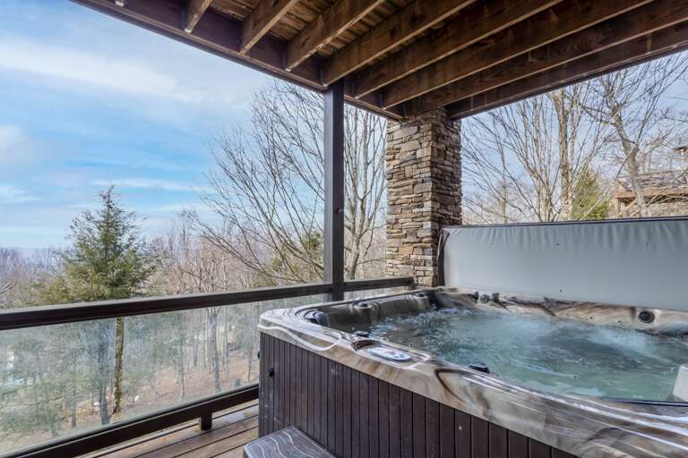 Hot Tub on the Covered Deck