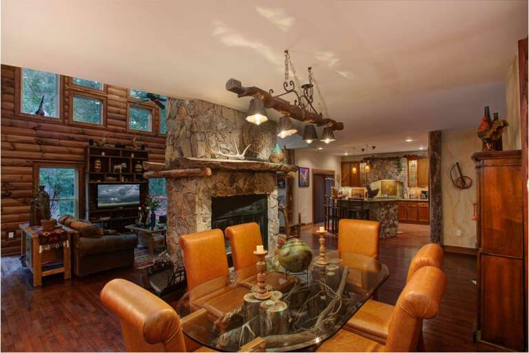 Dining Table seats 6 to 8, plus 7 Extra Seats at Kitchen Island and Second Table in Great Room Dining Table seats 6 to 8, plus 7 Extra Seats at Kitchen Island and Second Table in Great Room