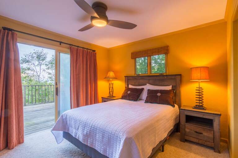 Upstairs Queen Bedroom with Juliette Deck