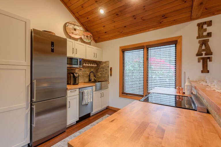 Stainless Appliances & Butcher Block Countertops