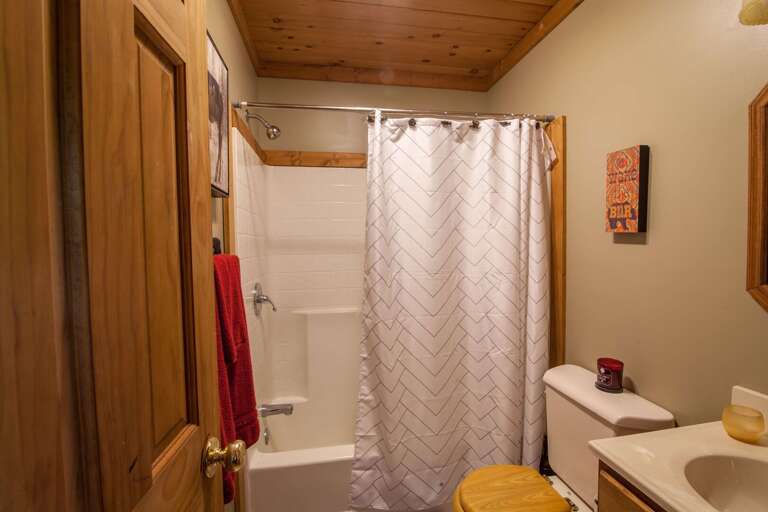 Second Full Bathroom with Tub and Shower, on Lower Level