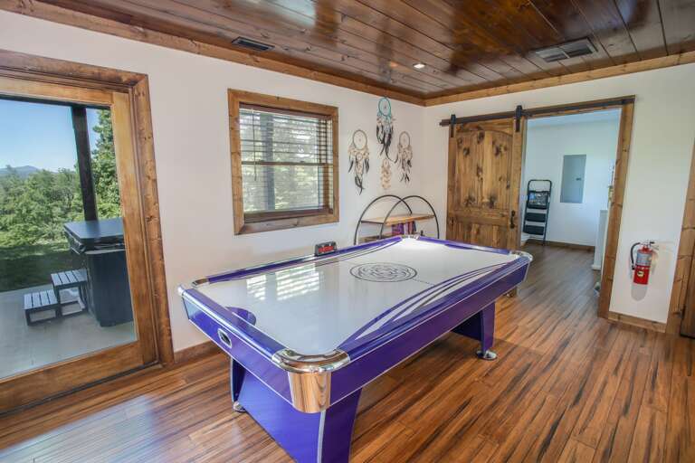 Air Hockey Table in Family Room