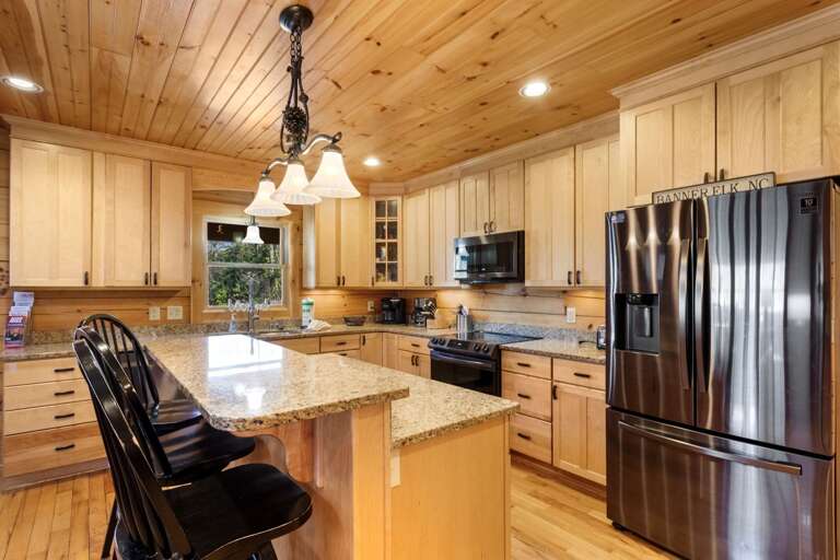 Elk Laurel Beautiful Kitchen with Granite Counters and Stainless Appliances