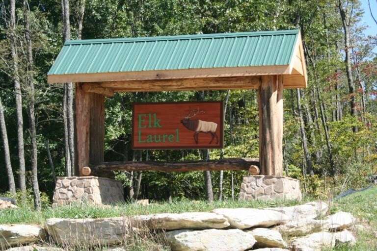 Elk Laurel Sign Entrance