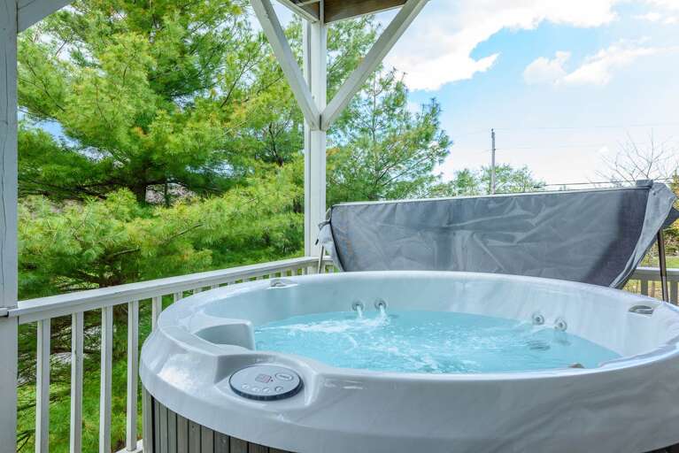Hot Tub on main level porch