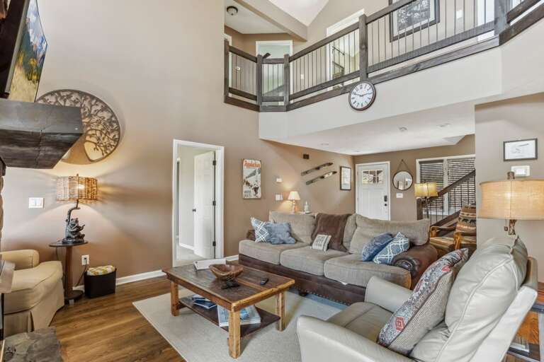 Living Room with Loft Above