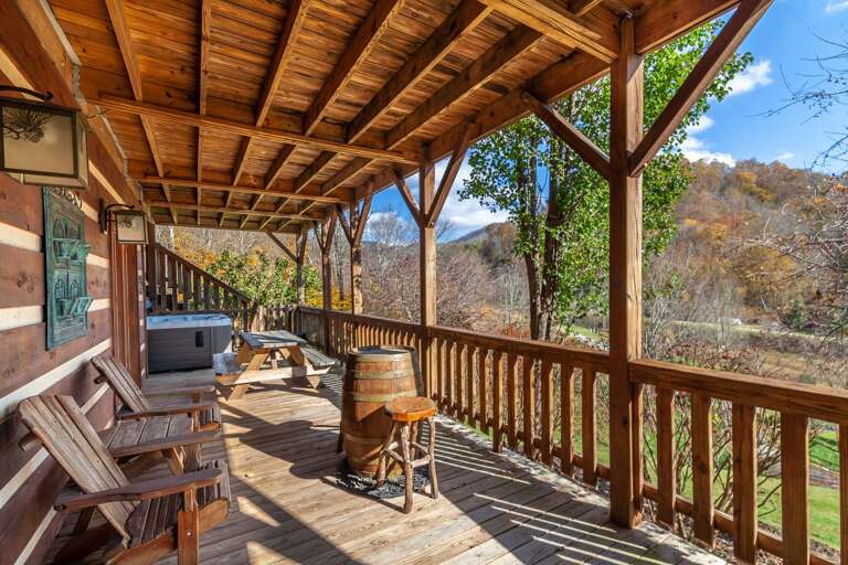 Lower Level Deck with Hot Tub and Panoramic Views