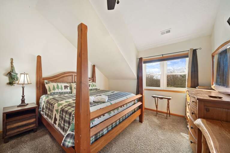 Upstairs King Bedroom #1 with Mountain Views
