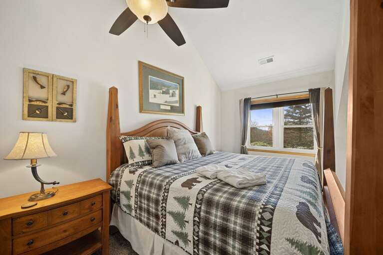 Upstairs King Bedroom #2 with Mountain Views