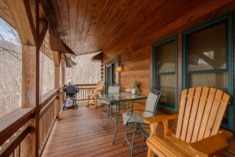 Deck on Main Level With Plenty of Seating, Propane Grill