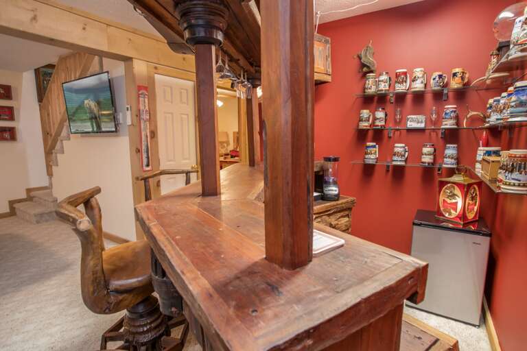 Mini Fridge in Bar Area on Lower Level