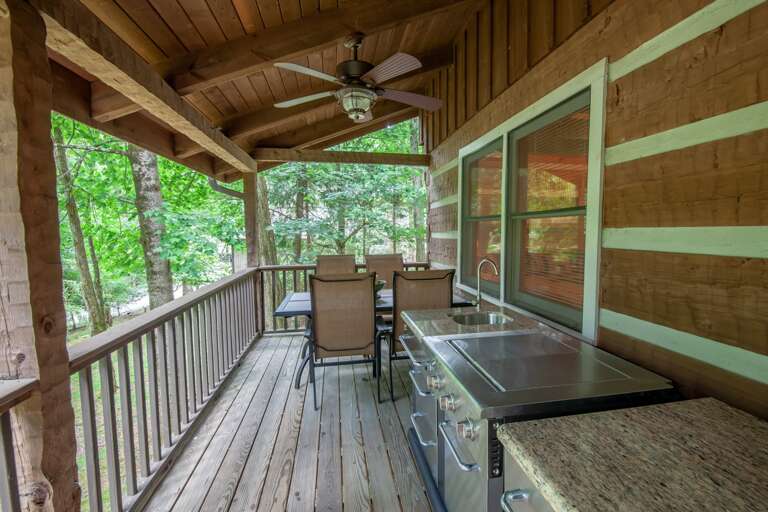Outdoor Kitchen and Dining on Main Level Rear Deck